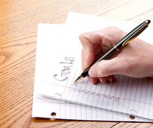 نوشتن اهداف روی کاغذ