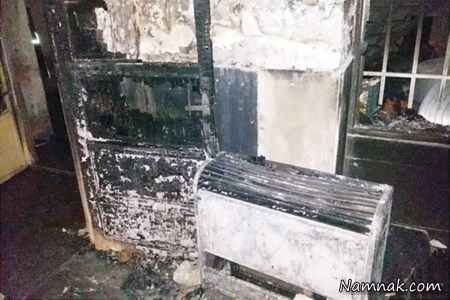 انفجار علت مرگ مادر و دو فرزند آتش سوزی در خیابان پیروزی