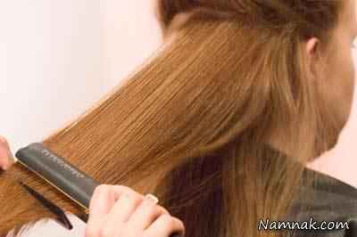 اتوکردن مو لخت کردن موهای فر صاف کردن مو اتوکردن مو