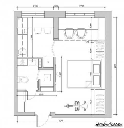 طراحی و دکوراسیون آپارتمان کوچک ، دکوراسیون آپارتمان کوچک ، دکوراسیون داخلی آپارتمان کوچک