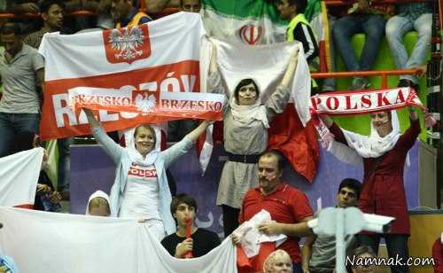 حضور زنان لهستانی در ورزشگاه 