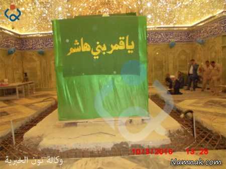 آرامگاه حضرت ابوالفضل العباس قبر مطهر حضرت ابوالفضل (ع ) ، قبر حضرت ابوالفضل بدون ضریح ، آرامگاه حضرت ابوالفضل