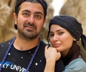 شیوا طاهری و همسرش