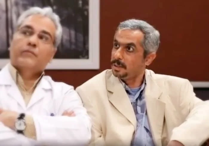 جواد رضویان و مهران مدیری در سریال در حاشیه جواد رضویان و مهران مدیری