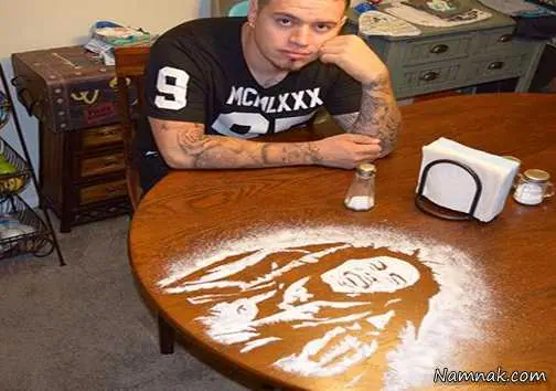 نقاشی های جالب و دیدنی با نمک نقاشی های دیدنی با نمک