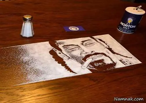 نقاشی های جالب و دیدنی با نمک نقاشی های دیدنی با نمک