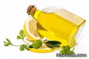 روغن زیتون و لیمو ترش