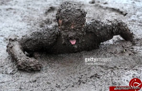 مسابقه ای عجیب شنا در باتلاق در ایرلند شمالی شنا در باتلاق