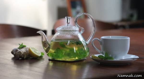 چای سبز و زنجبیل ترکیبی برای لاغری