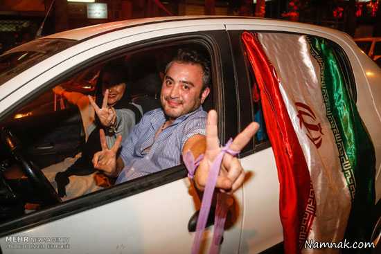 مردم ایران و تهران ، توافق هسته ای ، تصاویر شادی مردم بعد از توافق هسته ای