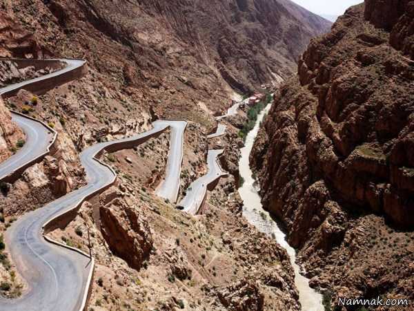 جاده خطرناک کوهستانی ، تصاویر ، تصویر روز