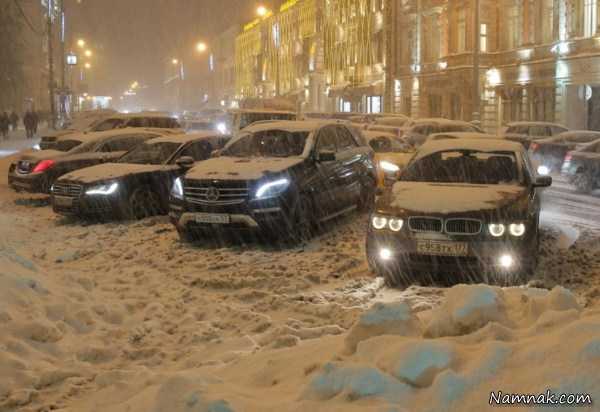 بارش برف شدید در روسیه ، تصاویر ، تصویر روز