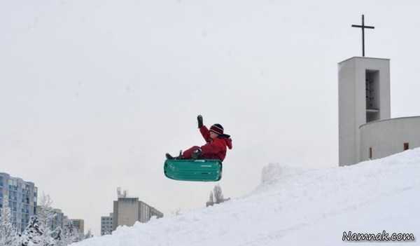 بازی روی برف ، تصاویر ، تصویر روز