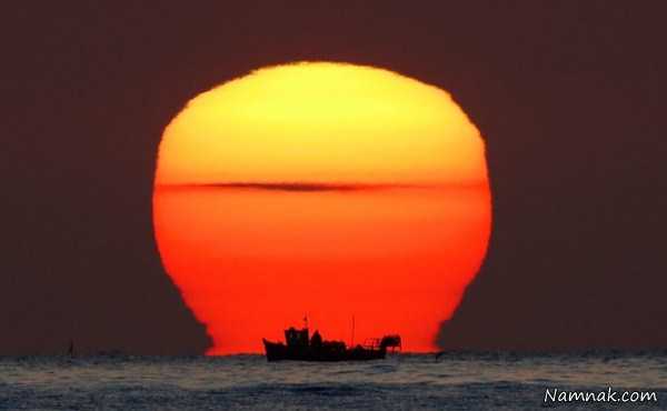 غروب زیبای آفتاب ، تصویر روز ، عکس روز