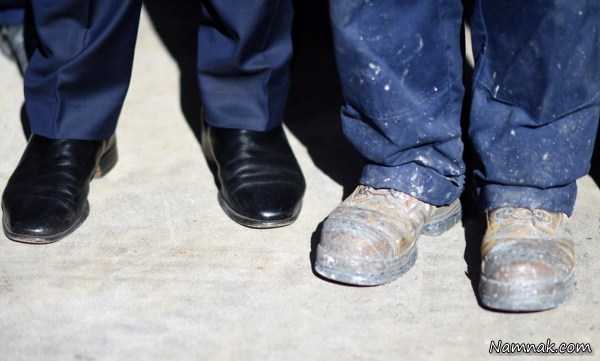 کفش رئیس جمهور و کارگر ، تصاویر ، تصویر روز