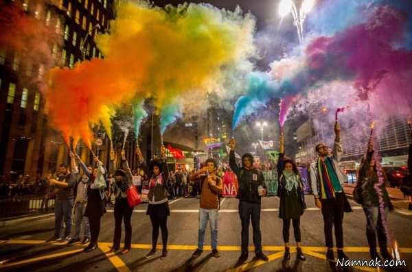 اعتراض در برزیل ، تصاویر ، تصویر روز