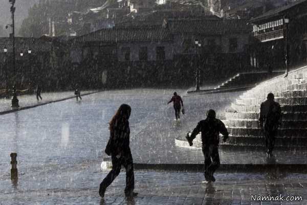 بارش شدید باران ، تصاویر ، تصویر روز
