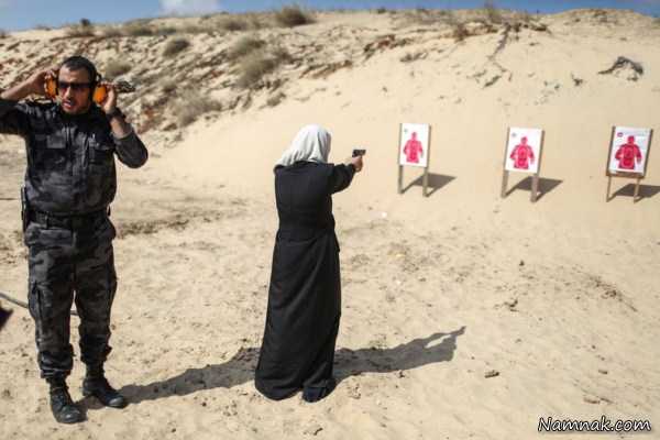 تیراندازی دختران فلسطینی