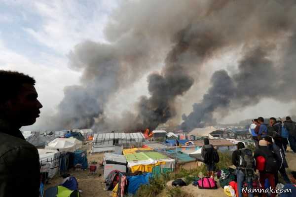 آتش سوزی اردوگاه