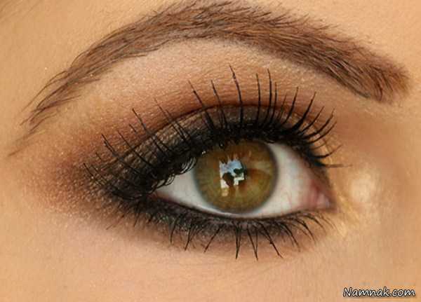 آرایش چشم قهوه ای ، آرایش چشم ساده ، آرایش چشم عروس
