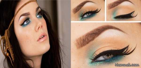 آرایش چشم زیبا ، مدل ارایش چشم ملایم ، مدل آرایش چشم رنگی
