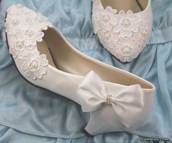 مدل جدید کفش عروس ، کفش سفید عروس ، کفش سفید عروسی