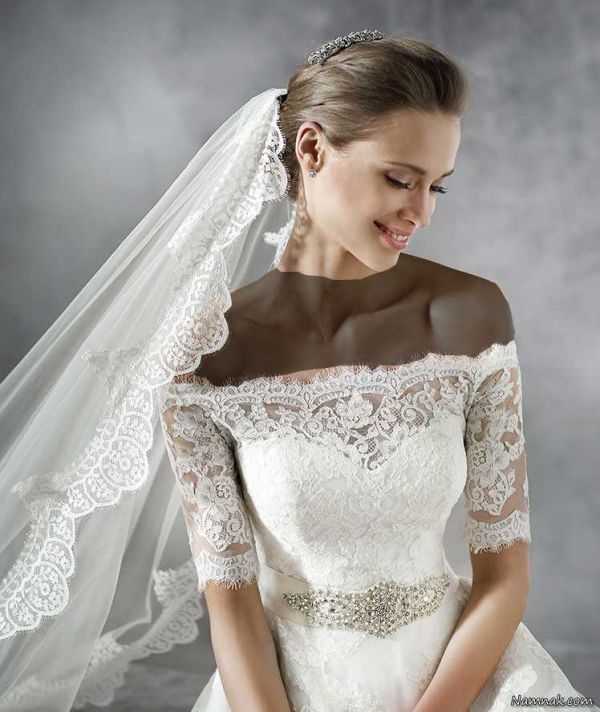 لباس عروس دانتل ، مدل لباس عروس پوشیده ، شیکترین مدل لباس عروس
