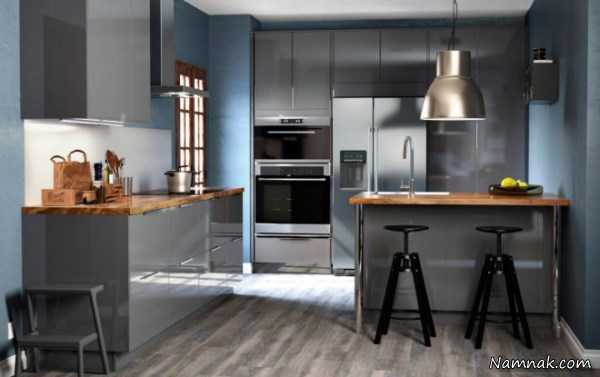 کابینت آشپزخانه ام دی اف براق ، مدل کابینت mdf ، مدل کابینت 2016