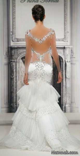 مدل لباس عروس ، لباس عروس زیبا در فیس بوک ، مدل لباس عروس دنباله دار بلند