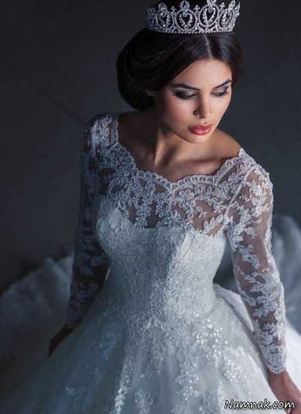 مدل لباس عروس جدید 2015 2016 مدل لباس عروس جدید ، لباس عروس 2016 ، مدل لباس عروس دنباله دار بلند