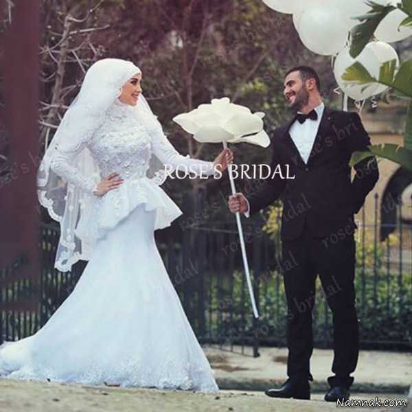مدل لباس عروس جدید پوشیده عروس عربی مدل لباس عروس جدید ، لباس نامزدی 2016 ، لباس نامزدی پوشیده و شیک