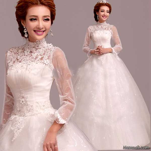 مدل لباس عروس کره ای ، لباس عروس 2016 ، مدل لباس عروس پرنسسی