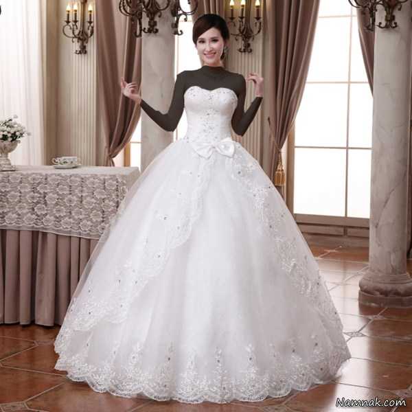 مدل لباس عروس  ، مدل لباس عروس دامن تور ، مدل لباس عروس ماهی دنباله دار