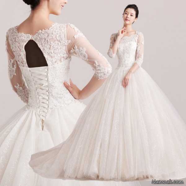 لباس عروس کره ای ، مدل لباس عروس گیپور ، مدل لباس عروس اروپایی