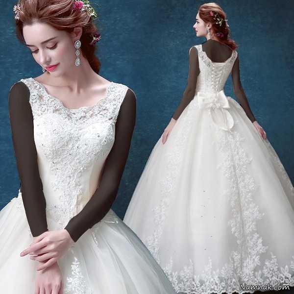 مدل لباس عروس دانتل ، جدیدترین مدل لباس عروس دانتل ، مدل لباس عروس دامن اسکارلت