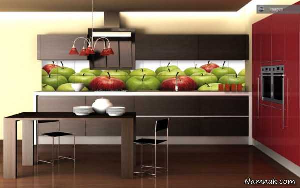 کابینت آشپزخانه ، سرامیک دیوار آشپزخانه ، مدل سرامیک دیوار آشپزخانه