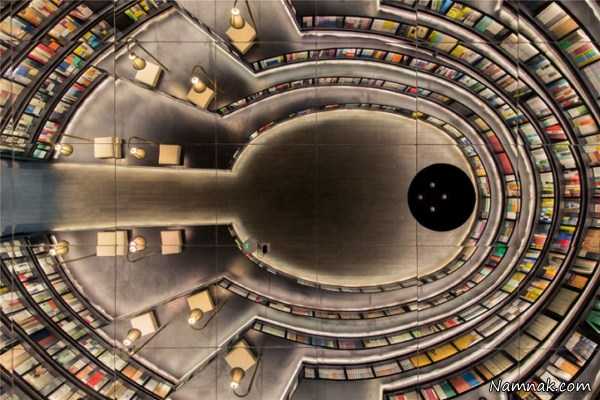 دکوراسیون کتابخانه ، دکوراسیون کتابخانه چوبی ، بزرگترین کتابفروشی
