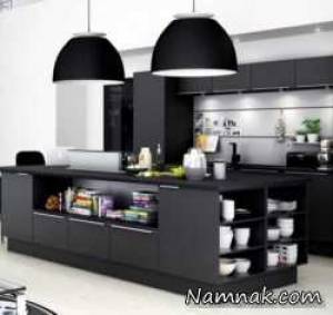 کابینت مشکی ، دکوراسیون آشپزخانه های کوچک آپارتمانی