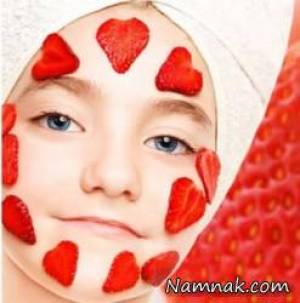 ماسک توت فرنگی ، دستور ماسک های صورت