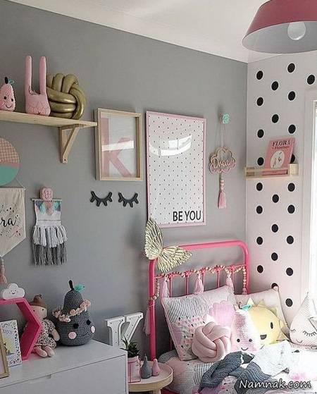 اتاق خواب کودک خاکستری اتاق خاکستری