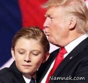 بارون ترامپ ، عکس پسر و زن ترامپ