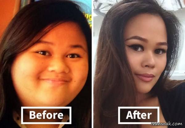 تغییرات جالب صورت افراد بعد از لاغری