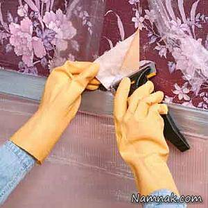 کندن کاغذ دیواری ، how to remove wallpaper the easy way