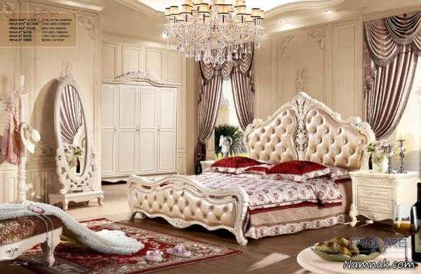  تخت خواب مجلل ، جدیدترین مدلهای تخت خواب سلطنتی عروس ، تخت خواب شیک دونفره
