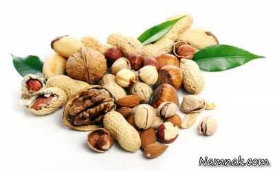 آجیل ، مواد غذایی که باید خام خورده شود ، پیاز خام یا پخته