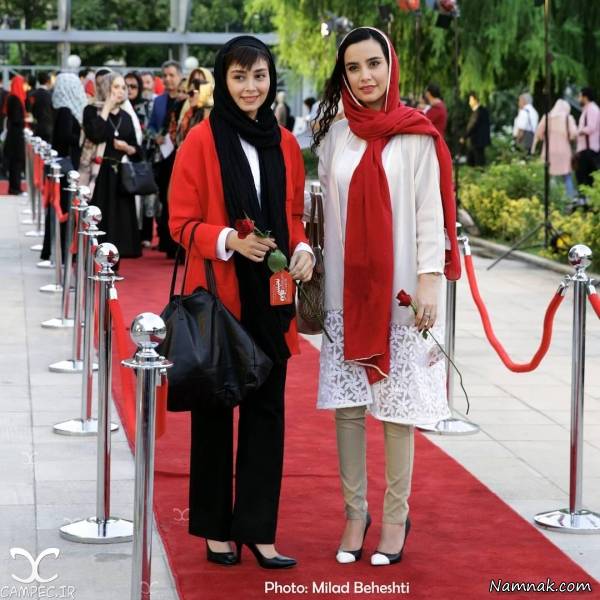 تیپ بازیگران روی فرش قرمز مدل مانتو بازیگران