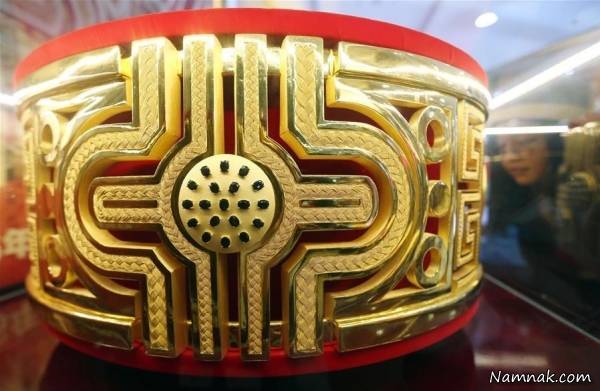 عکس جنجالی از حلقه طلای 82 کیلویی بزرگترین انگشتر جهان 