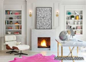 مدل اتاق کار ، میز چوبی اتاق کار