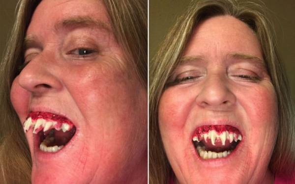گیر کردن دندان وحشتناک زامبی داخل دهان یک زن !! 1