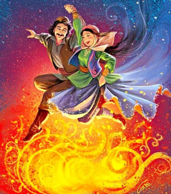 شعر پریدن از آتش چهارشنبه سوری آیین سنتی چهارشنبه سوری